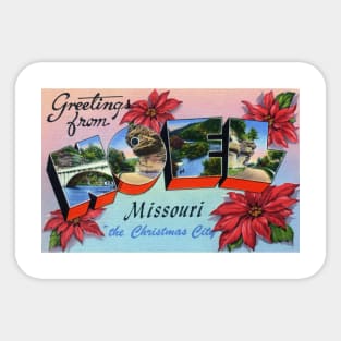 Greetings from Noel Missouri - Vintage Large Letter Postcard Sticker